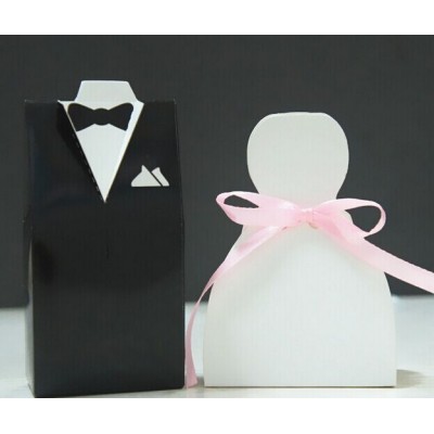 personal groom and bride candy box for wedding favor