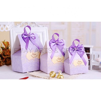 High Quality Chinese Style Light Color Sweet Pearl Wedding Favor Box