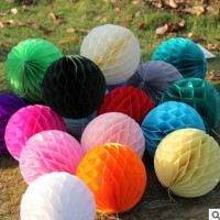 Large Balls Hanging Christmas Decoration Tissue Paper Honeycomb